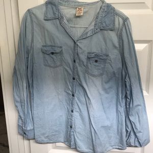 Trendy Cotton Jean Top (Size 2X)